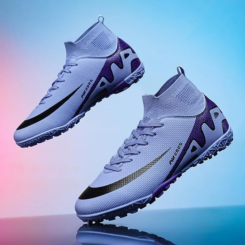 Men's High Top Soccer Shoes, alongside Men's and Women's High-Top Students Game and Sports Training Soccer Cleats Shoes
