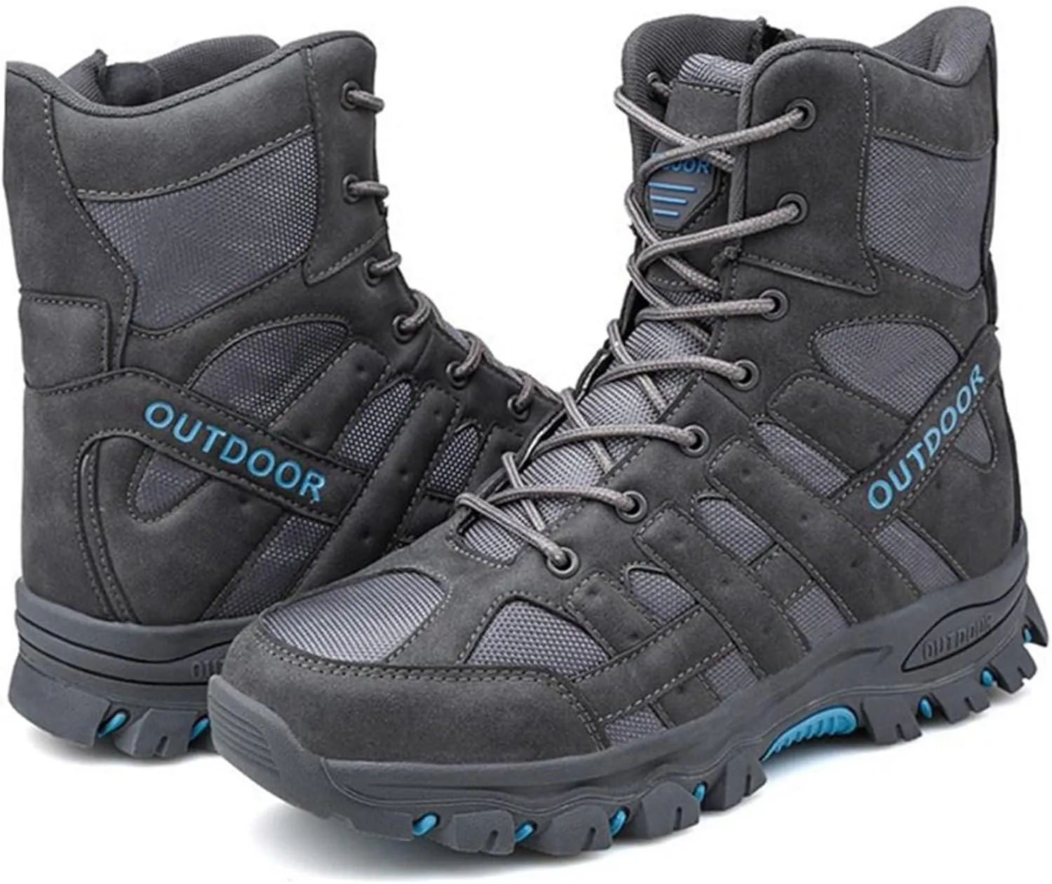 Men's Hiking Boots Non-Slip Waterproof Ankle Support Shoes Outdoor Trekking Shoes for Climbing Mountains