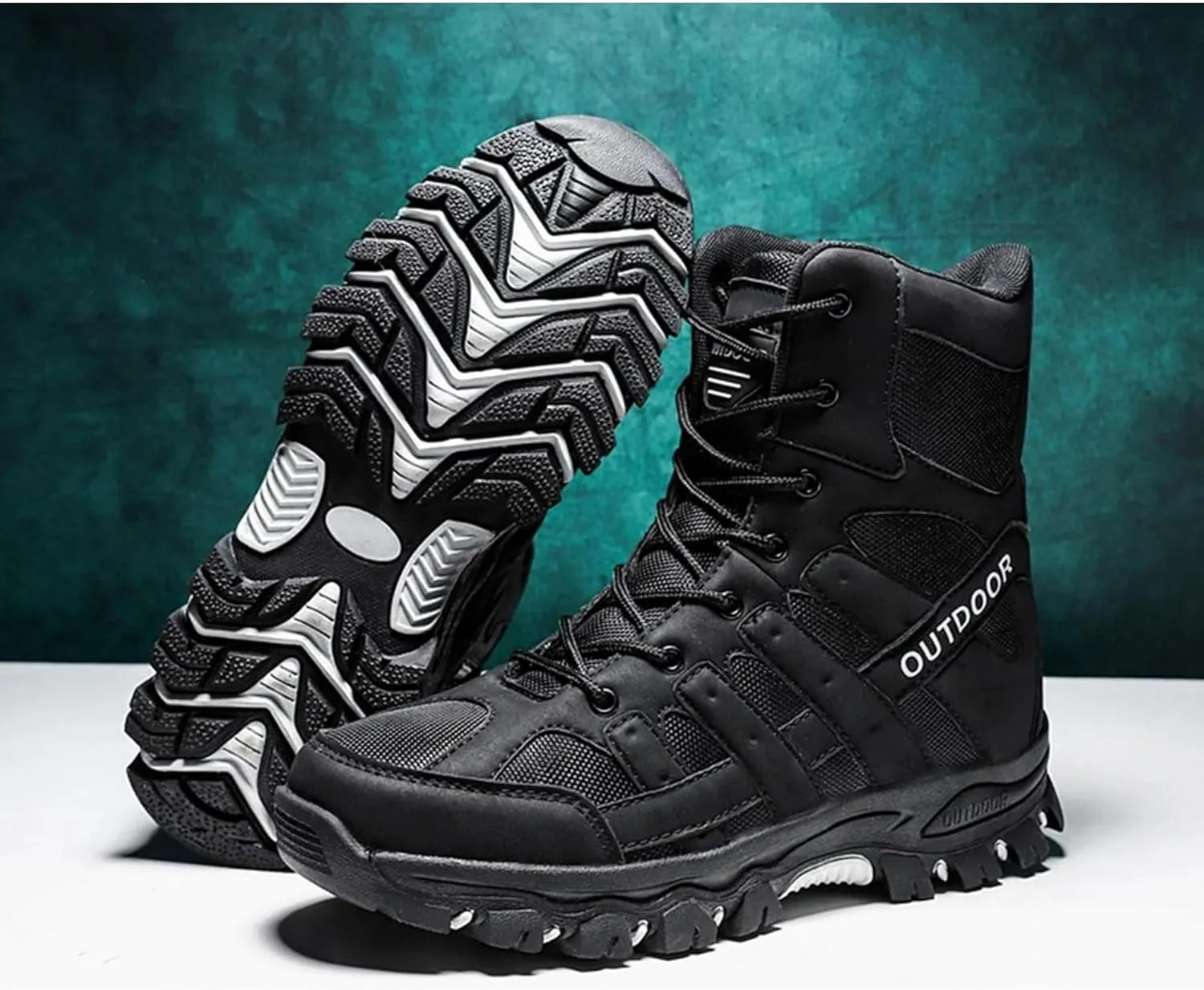 Men's Hiking Boots Non-Slip Waterproof Ankle Support Shoes Outdoor Trekking Shoes for Climbing Mountains