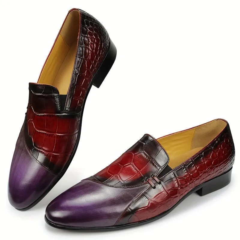 Men's Low Top Stylish Round Toe Vintage Dress Shoes