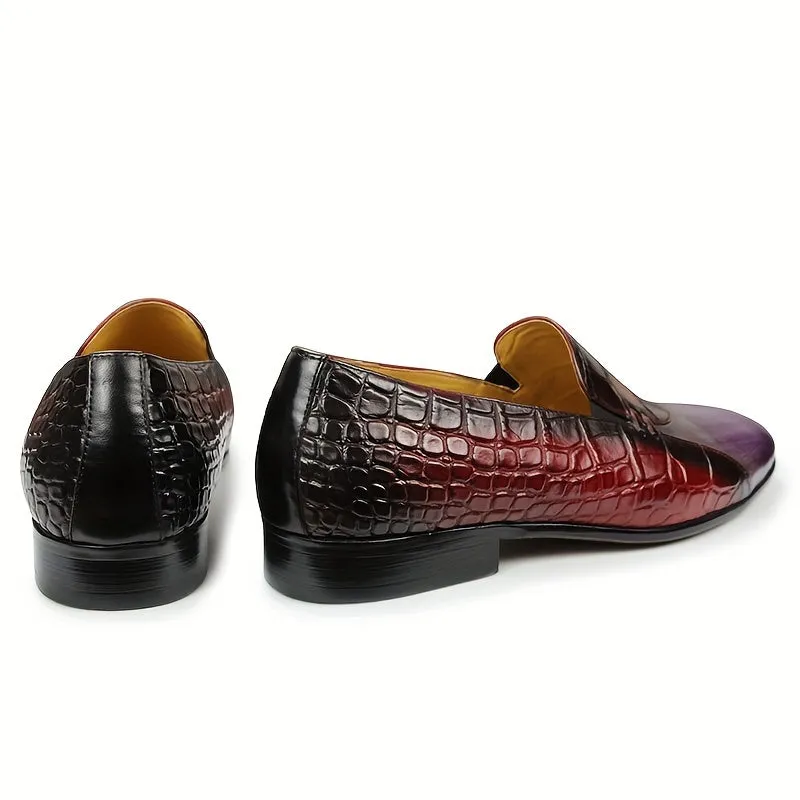 Men's Low Top Stylish Round Toe Vintage Dress Shoes