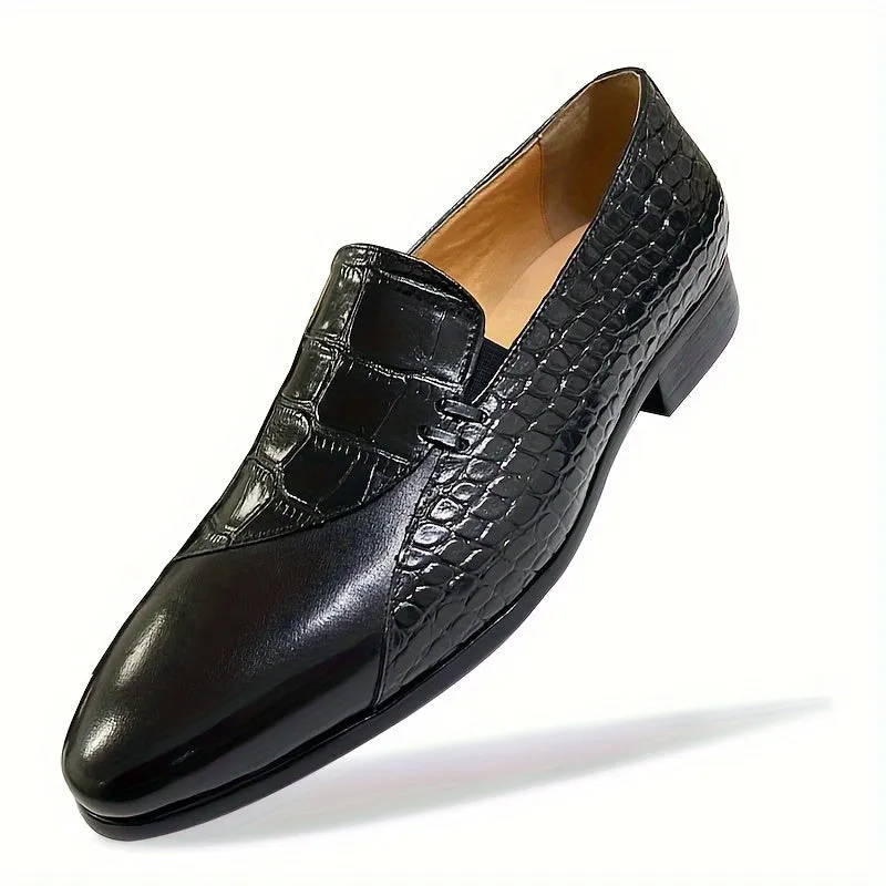 Men's Low Top Stylish Round Toe Vintage Dress Shoes