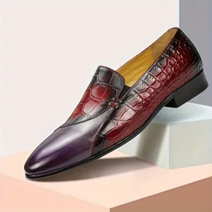 Men's Low Top Stylish Round Toe Vintage Dress Shoes