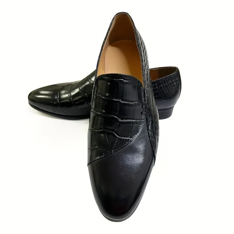 Men's Low Top Stylish Round Toe Vintage Dress Shoes