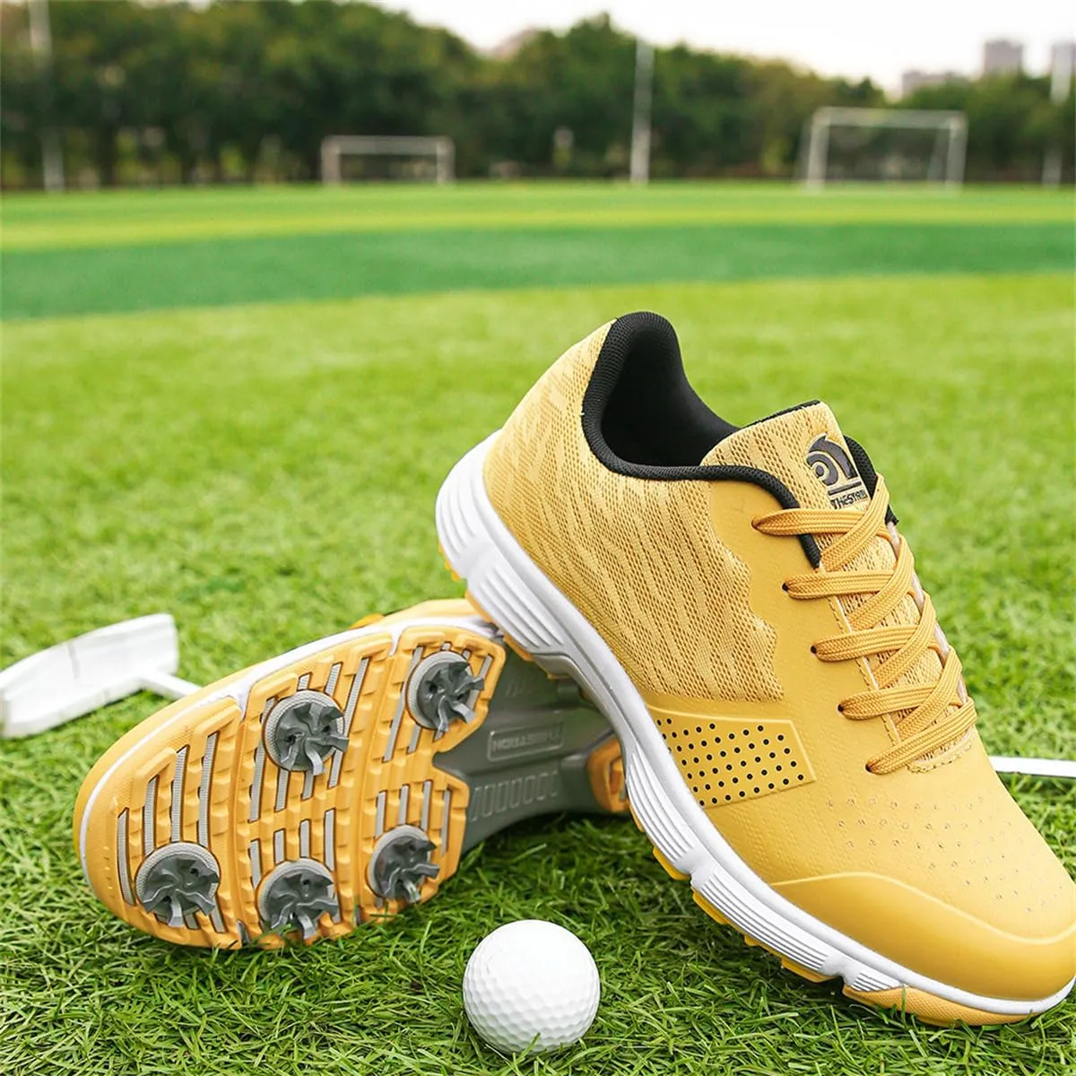 Men's Non Slip Golf Shoes Breathable Casual Walking Sneakers Fashion Mesh Workout Sports Trainer