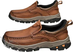 Men's Slip On Loafers, Water-Resistant Lightweight No Laces Moccasins Comfortable Casual Business Dress Hiking Shoes for Wedding Walking