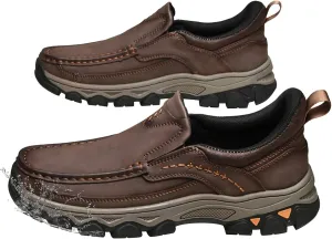 Men's Slip On Loafers, Water-Resistant Lightweight No Laces Moccasins Comfortable Casual Business Dress Hiking Shoes for Wedding Walking