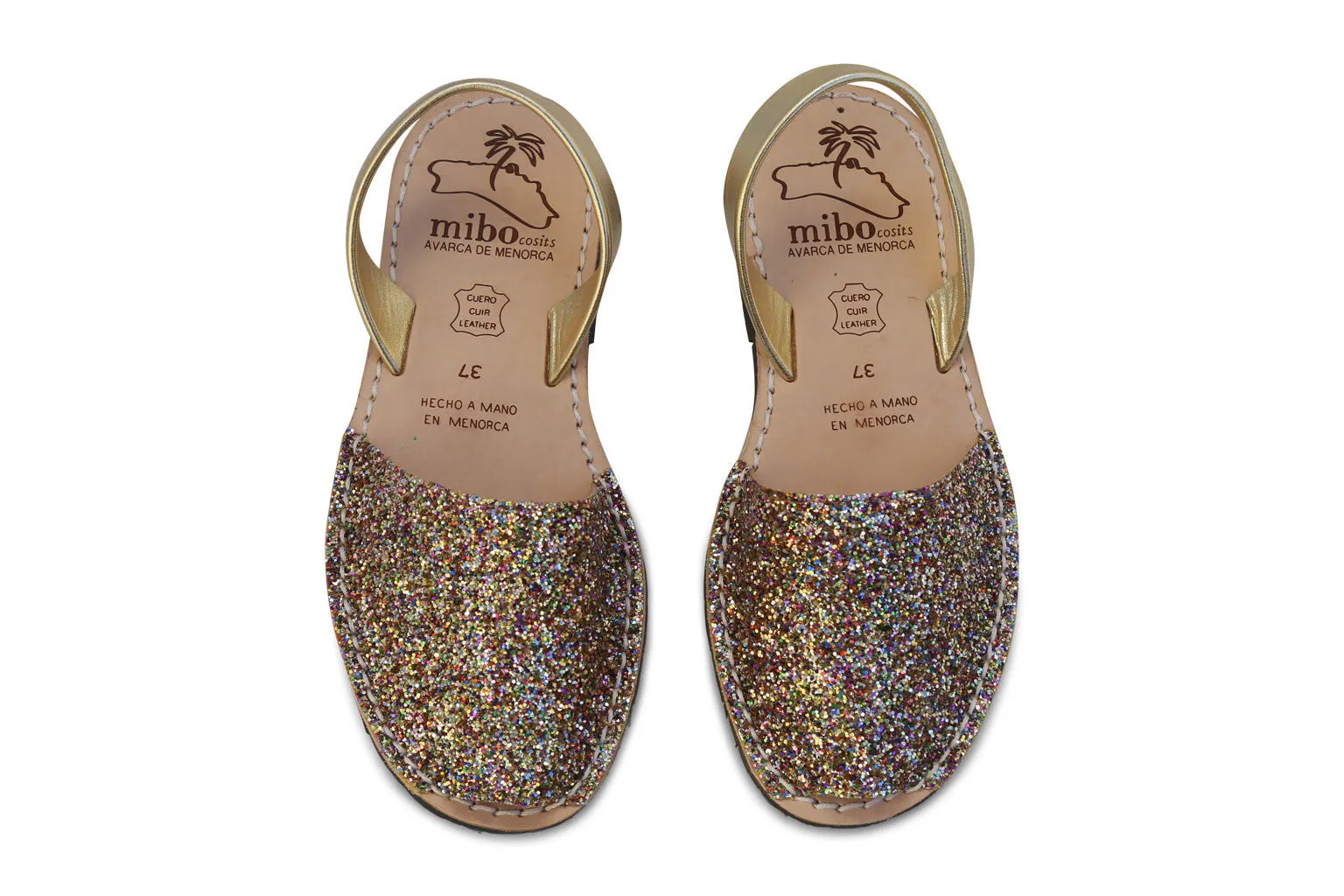 Mibo Avarcas Multi Glitter Menorcan Sandals