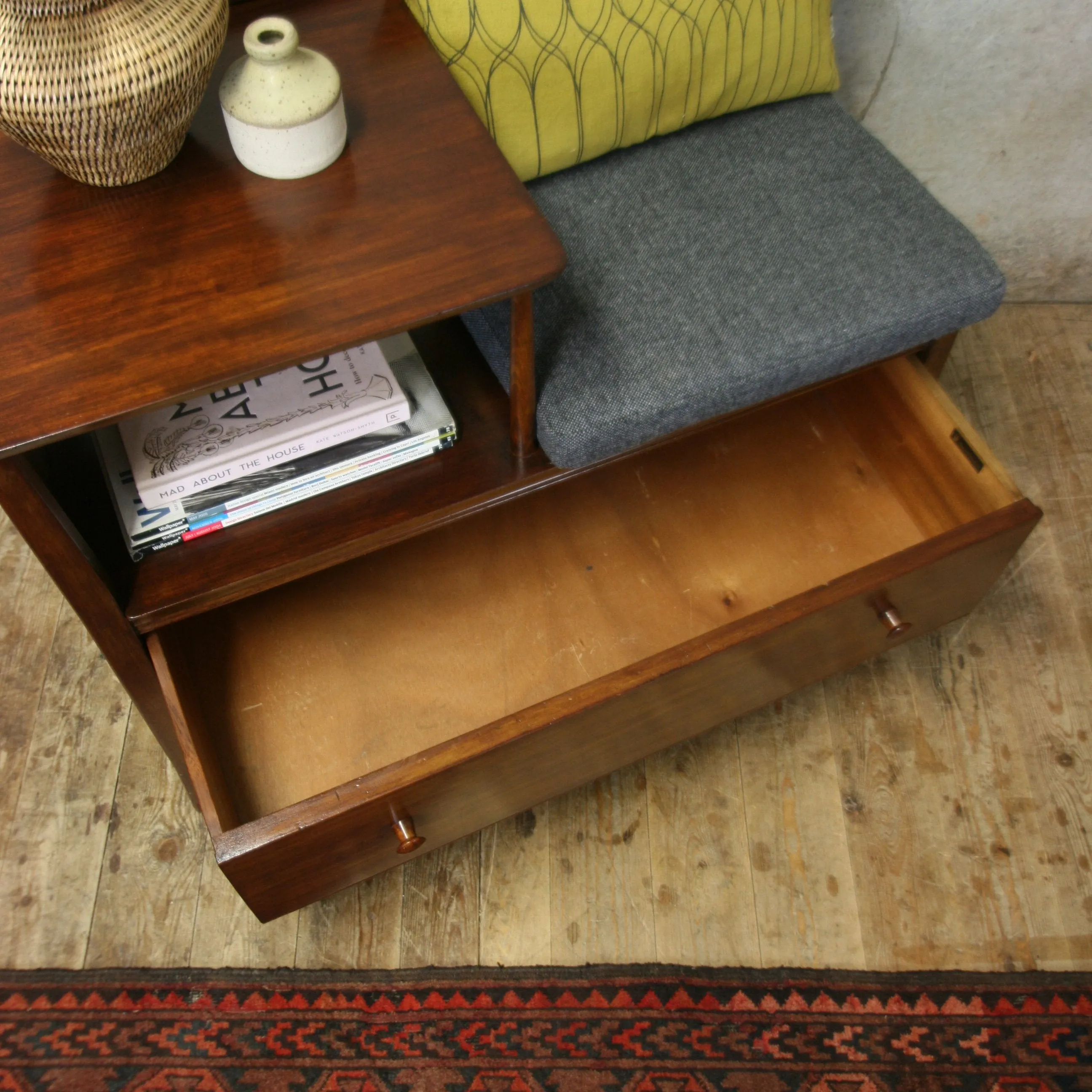 Mid Century Chippy Heath Telephone Seat – 2401b