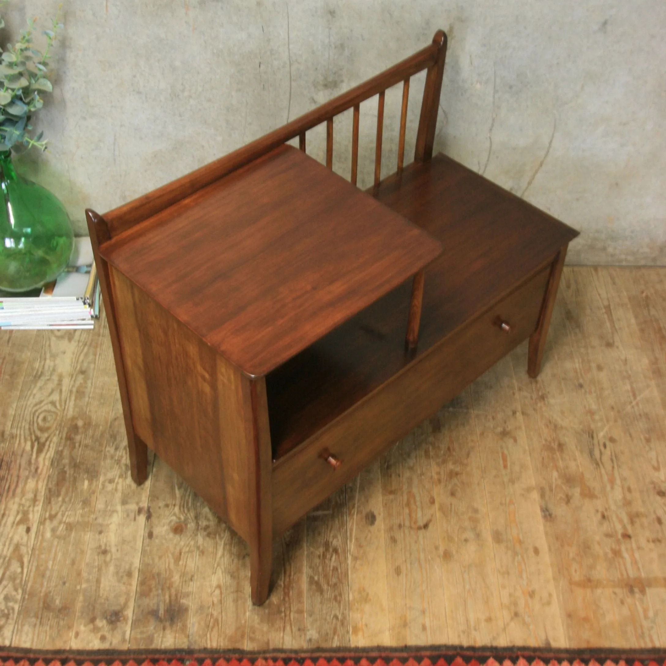 Mid Century Chippy Heath Telephone Seat – 2401b