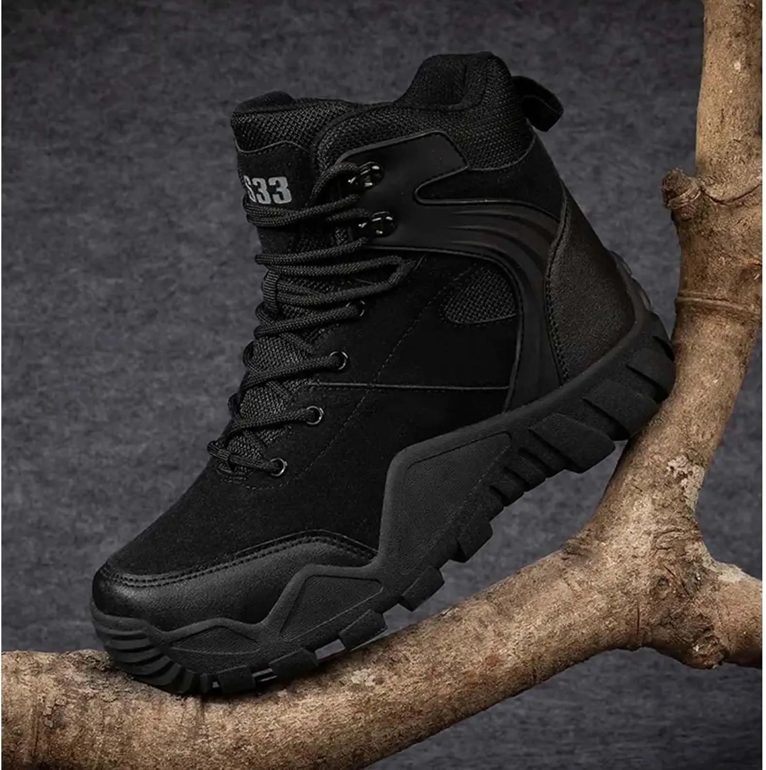 Military Tactical Boots for Men Waterproof Hiking Boots Mid Ankle Trekking Outdoor Trekking Combat Boots