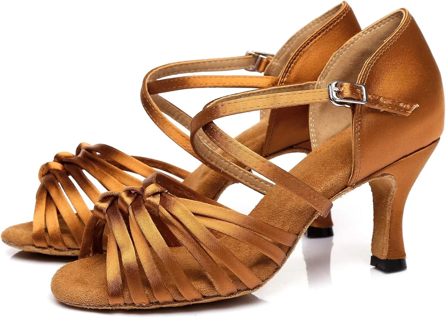 Minishion Women's Latin Ballroom Knot Dance Shoes Evening Sandals
