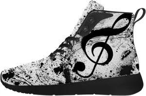 Music Shoes for Women Men Music Note High Top Sneakers High Top Shoes Gifts for Men Women