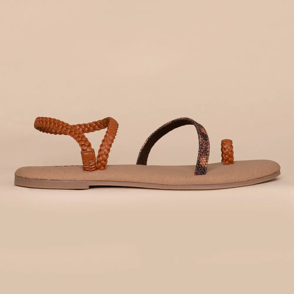 Mysore Garden Brown Braided Sandal