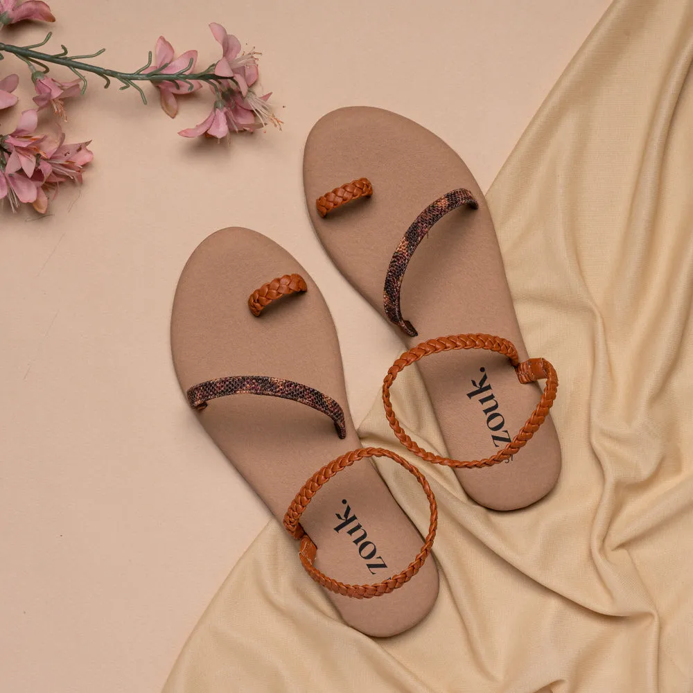 Mysore Garden Brown Braided Sandal