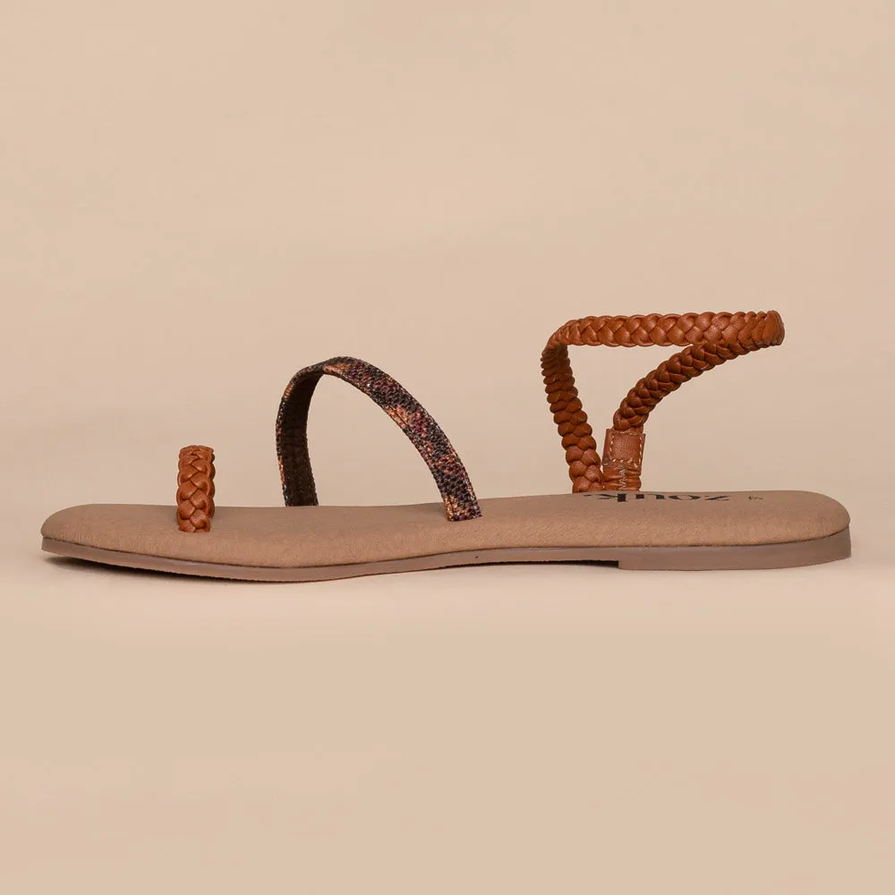 Mysore Garden Brown Braided Sandal