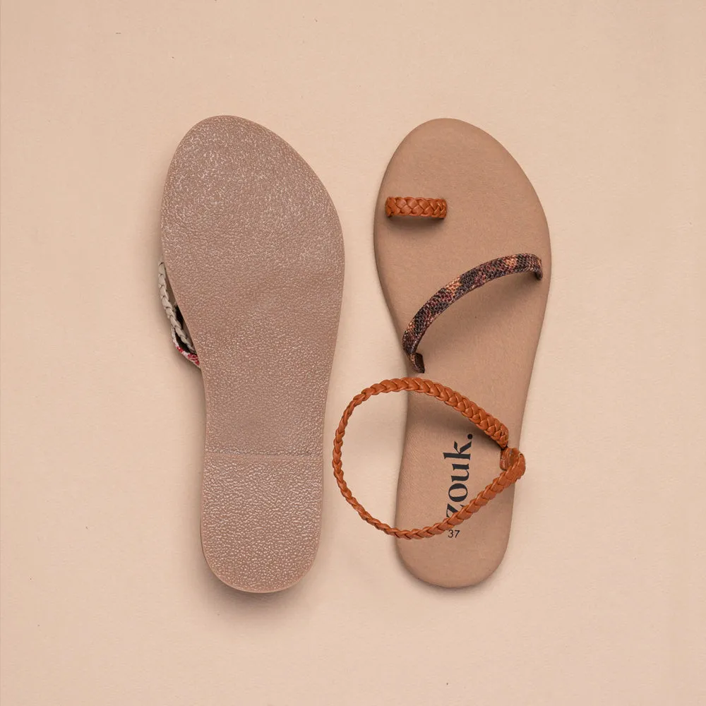 Mysore Garden Brown Braided Sandal