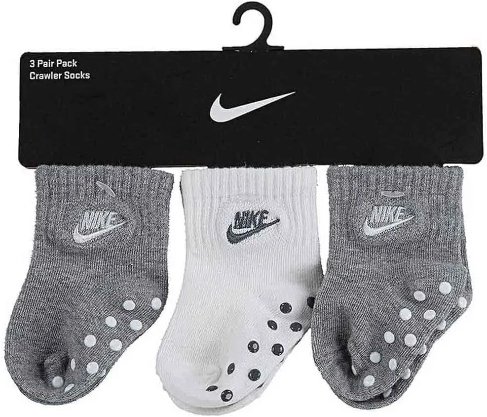 Nike Baby Girls' Ankle Gripper Socks (3 Pairs)