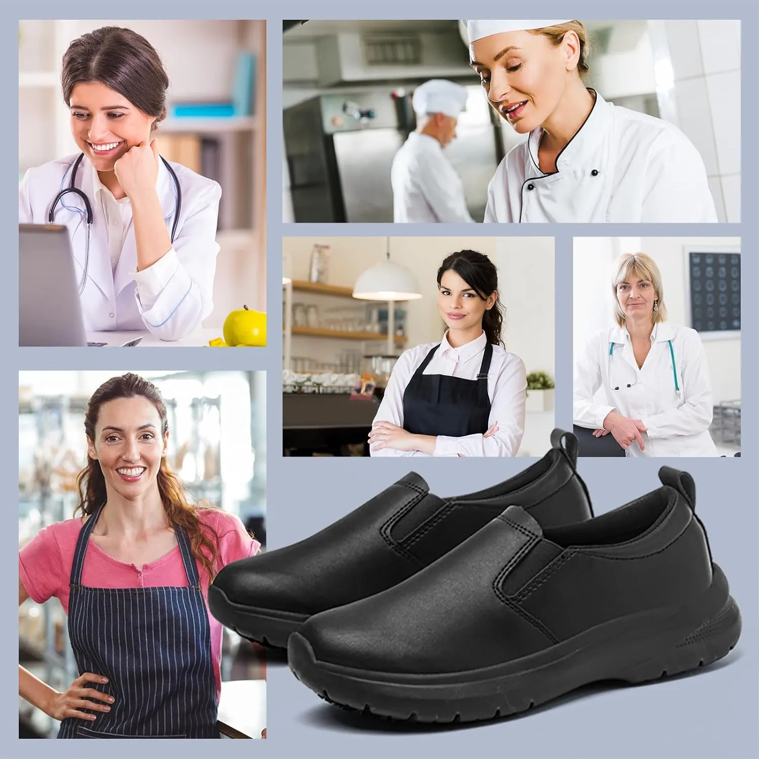 Non Slip Shoes for Women Work Food Service,Suitable for Nurse Restaurant and Crew Work