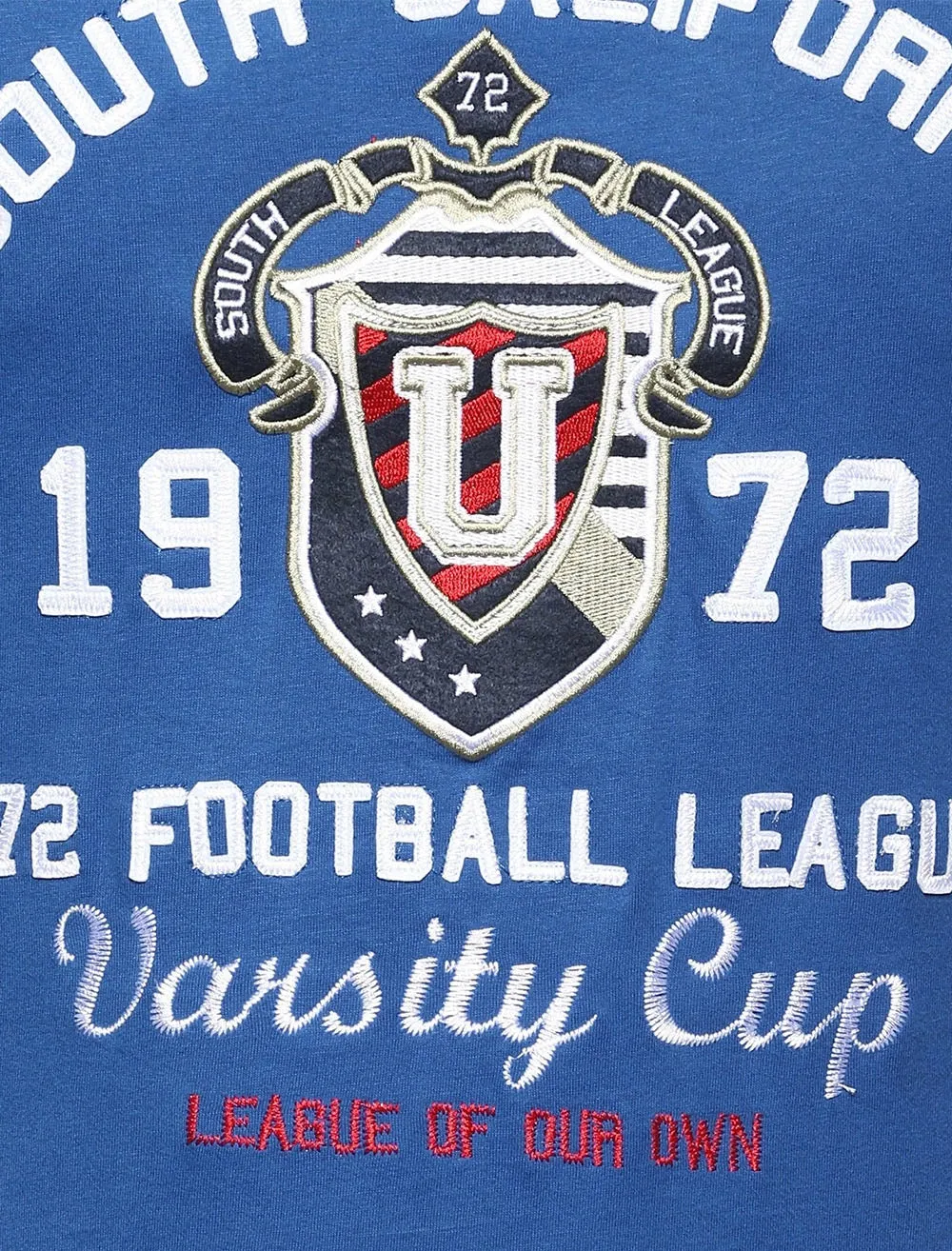Odyssey Varsity Crew Neck T-Shirt in Blue