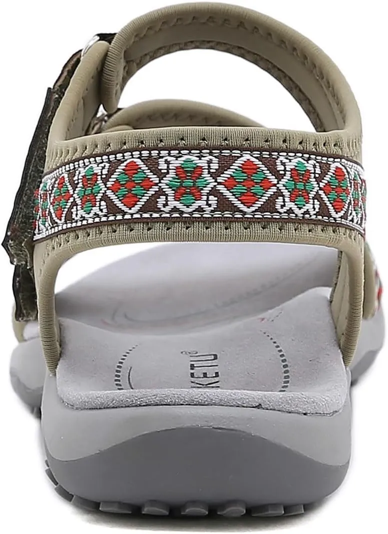 Orthopedic Sandals for Women,Womens Hiking Comfortable Walking Sandals Athletic Water Sandal with Adjustable Straps