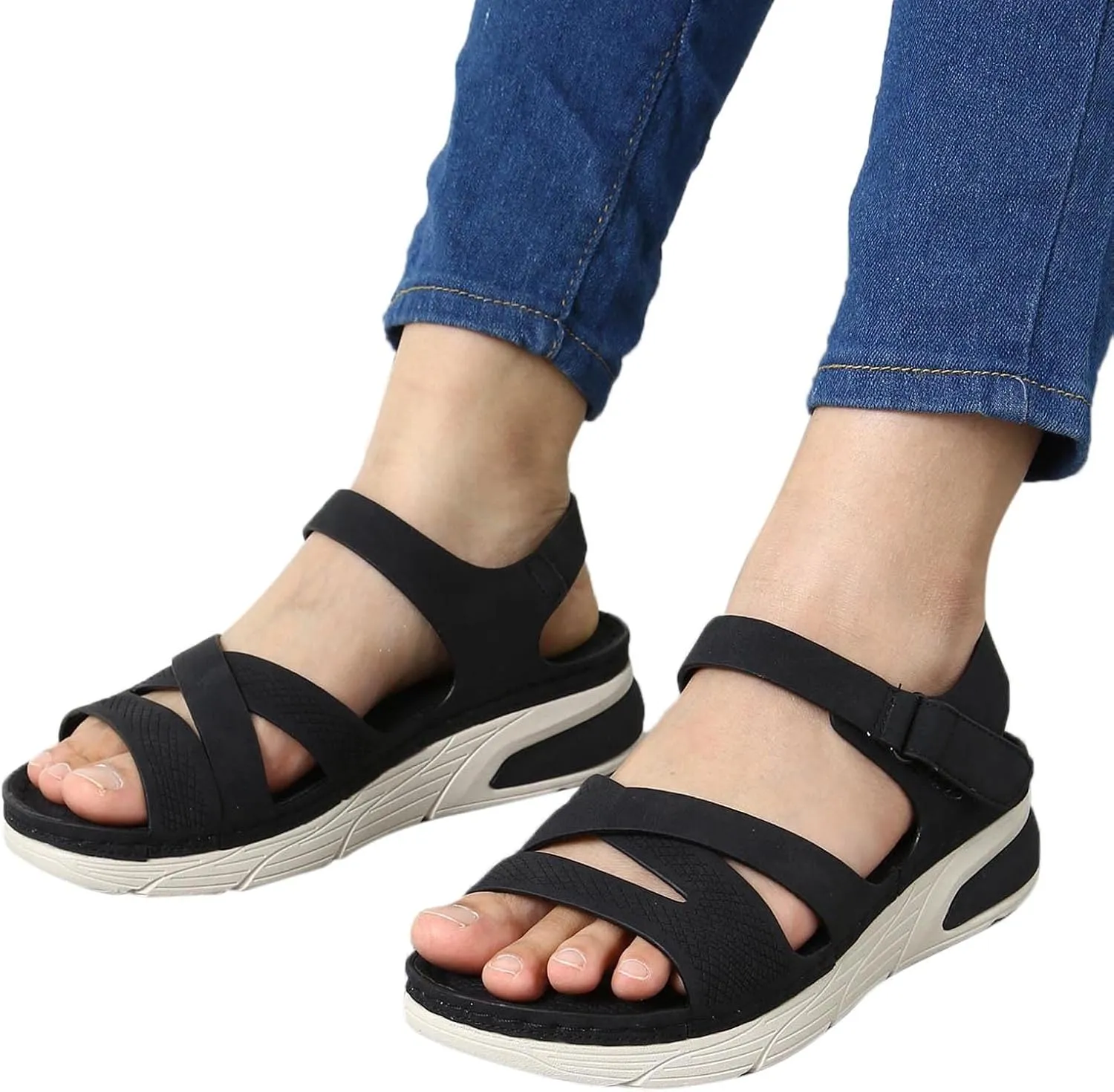 Orthopedic Sandals for Women,Women's Hiking Sandals Comfortable Walking Shoes for Women Summer Beach Athletic Sandal