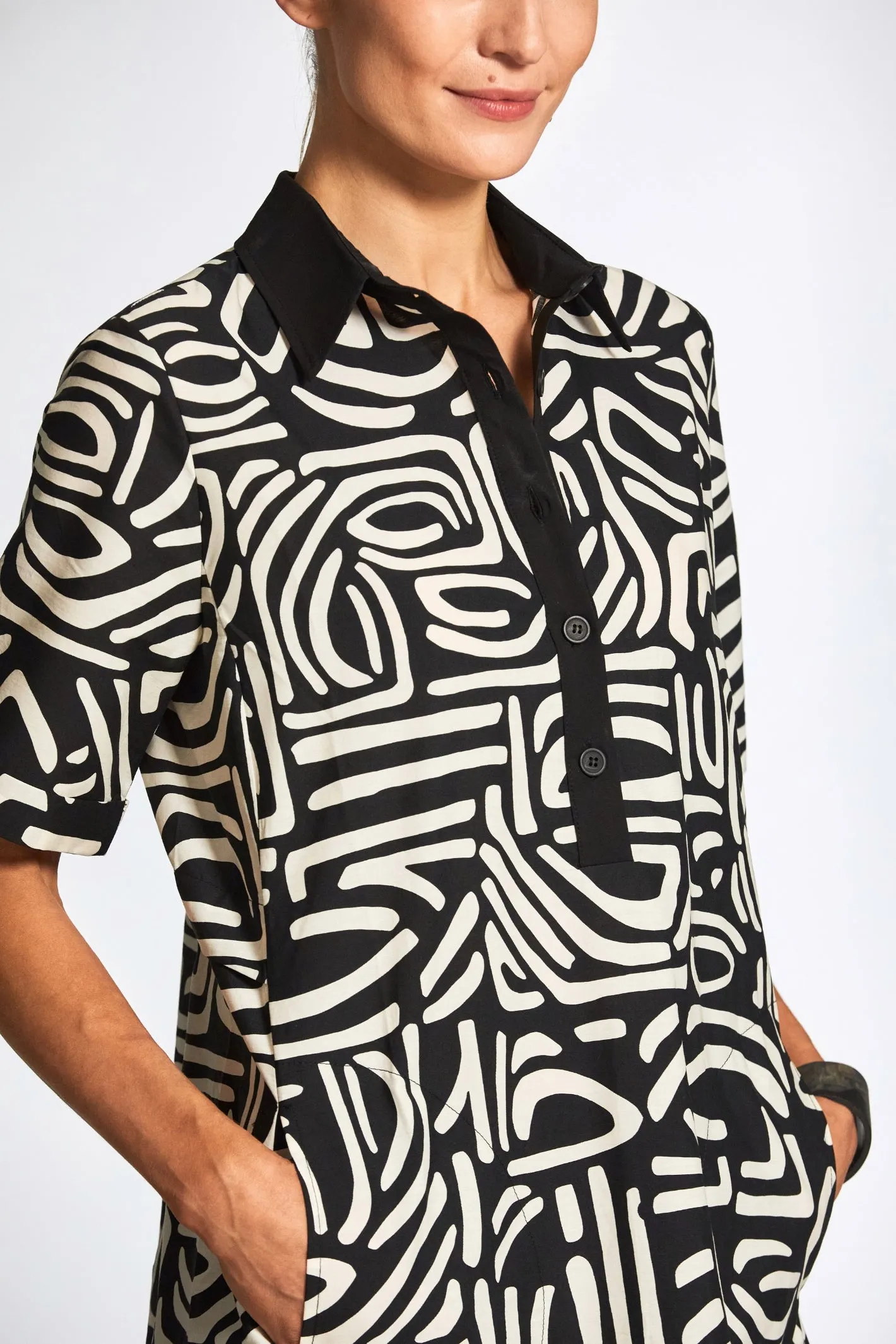 Peruzzi S25195 Border Print Dress
