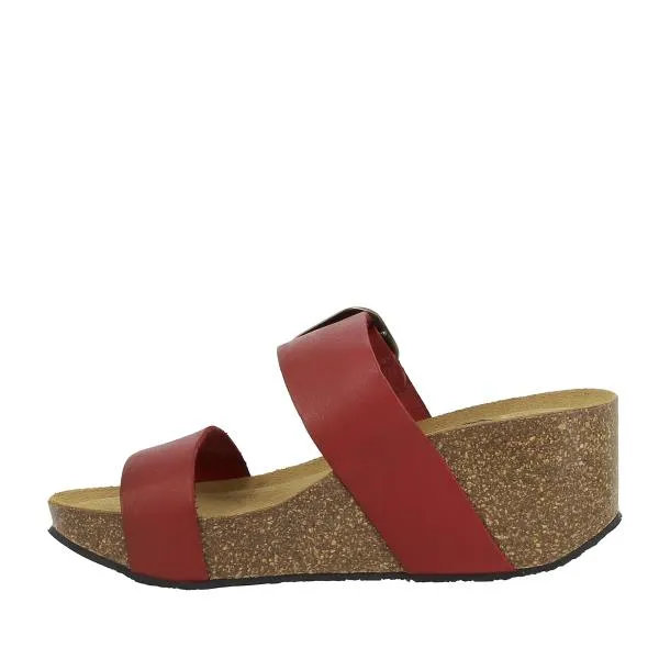 Plakton 273004 Burgundy Women's Wedge Sandals