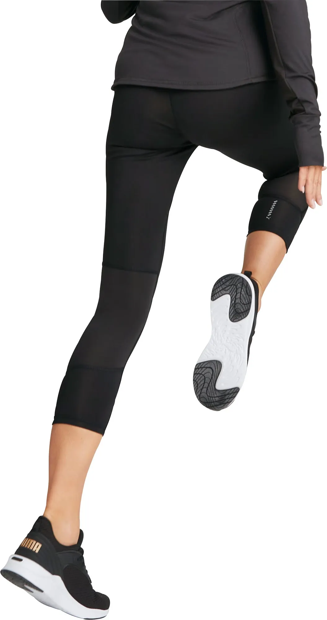 Puma Favourite 3/4 Capri Womens Running Tights - Black