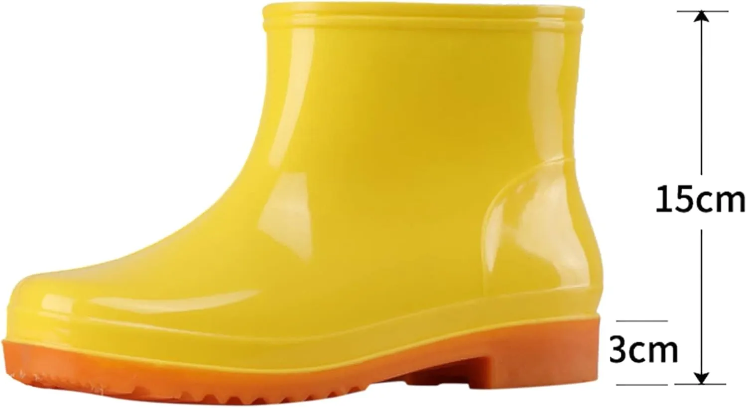 Rain Boots for Women Waterproof Ankle Booties with Chunky Heel Chelsea Boots Short Platform Rain Boots Garden Outdoor Rubber