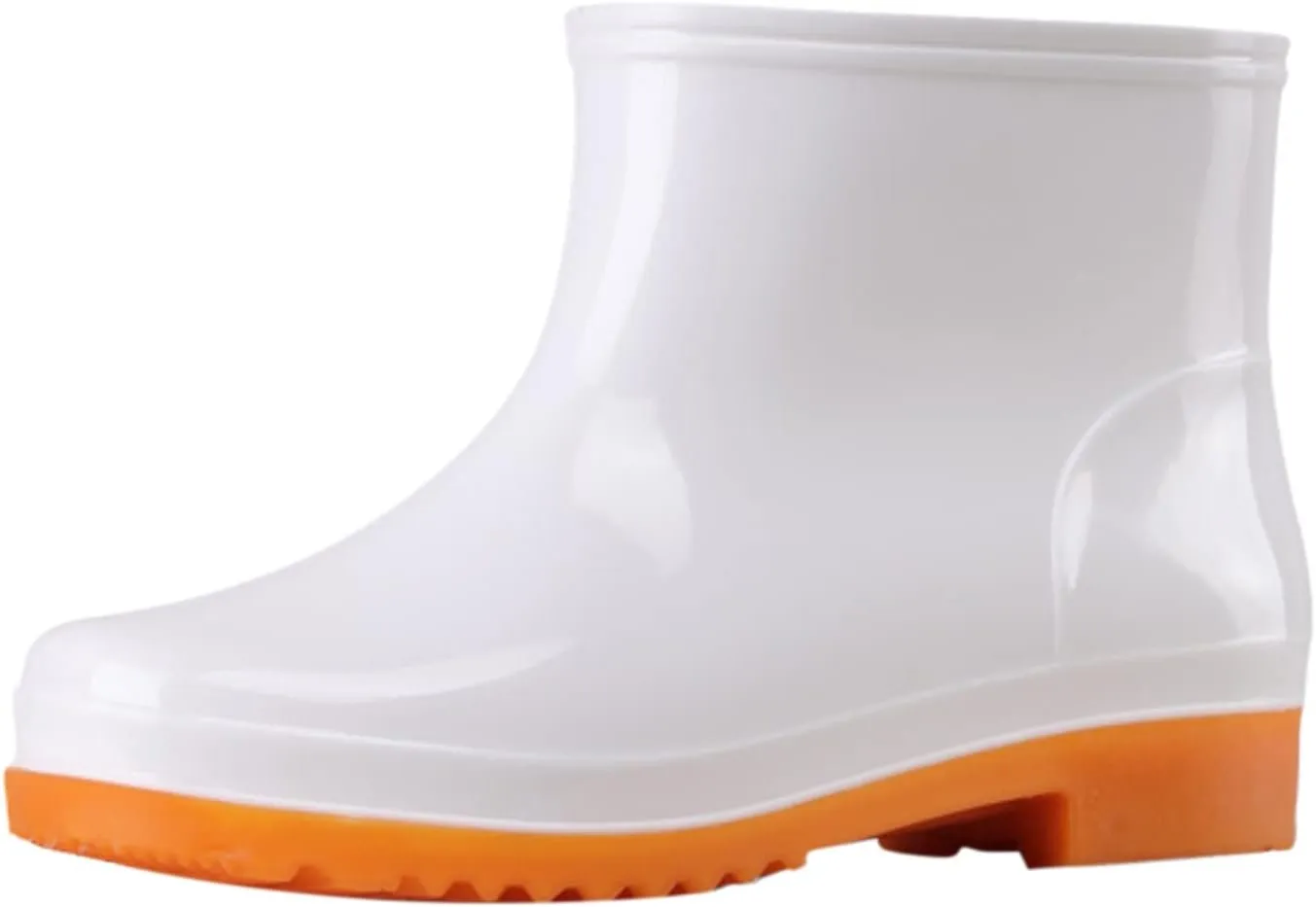 Rain Boots for Women Waterproof Ankle Booties with Chunky Heel Chelsea Boots Short Platform Rain Boots Garden Outdoor Rubber