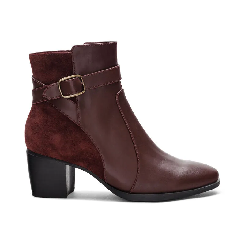 Rebecca Heel Boot in Burgundy