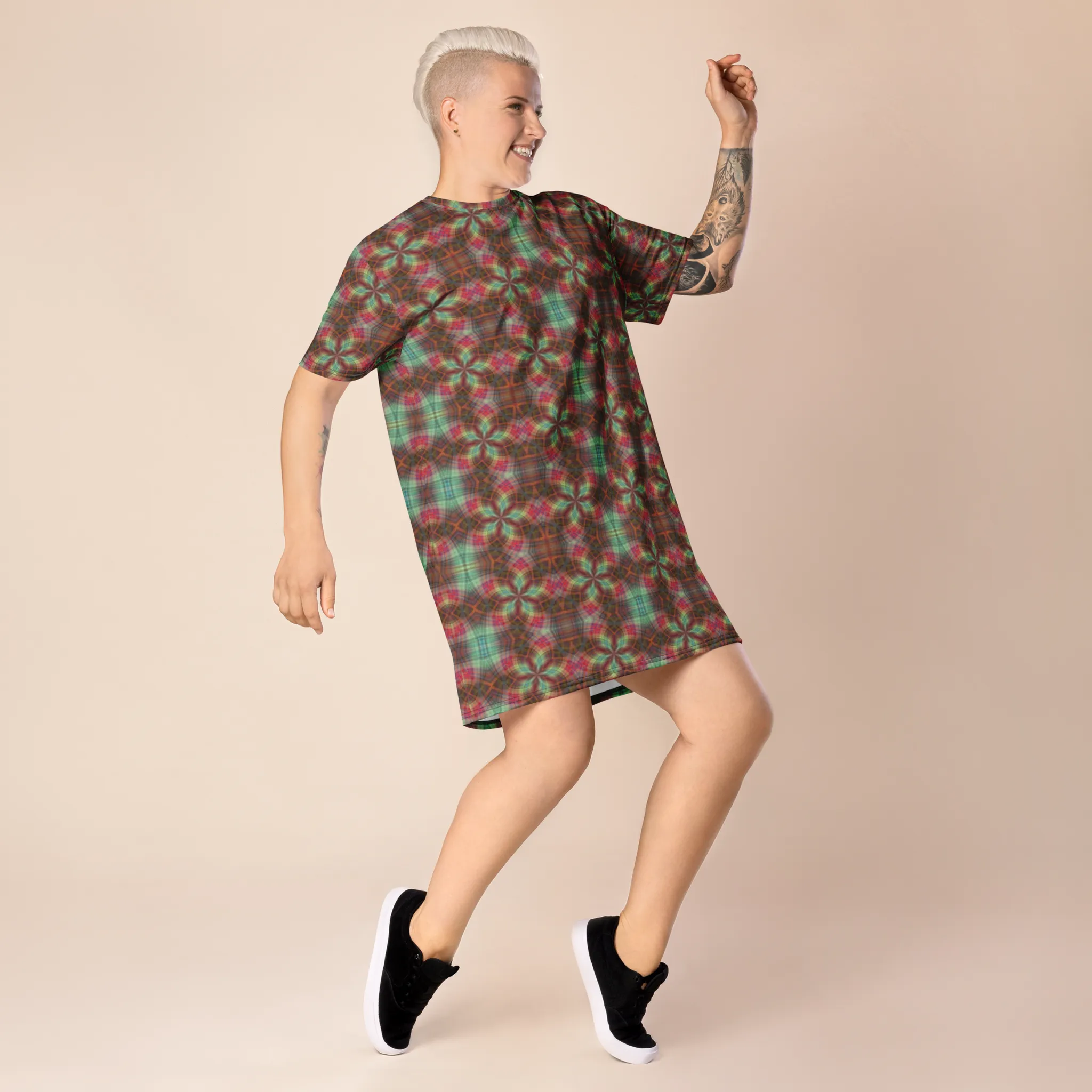 Recursia Argyle Rewired II T-Shirt Dress