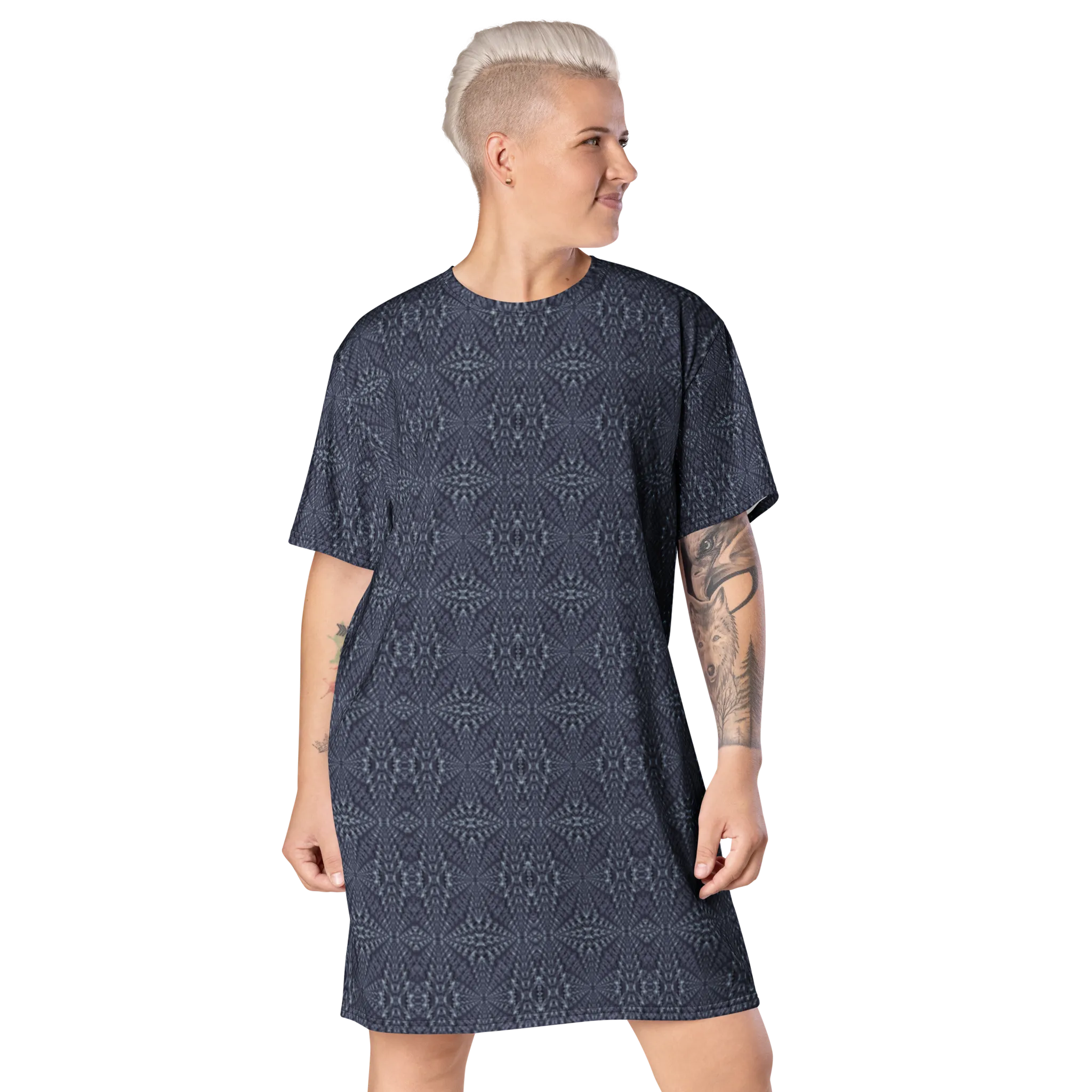 Recursia Fabrique Unknown T-Shirt Dress In Blue