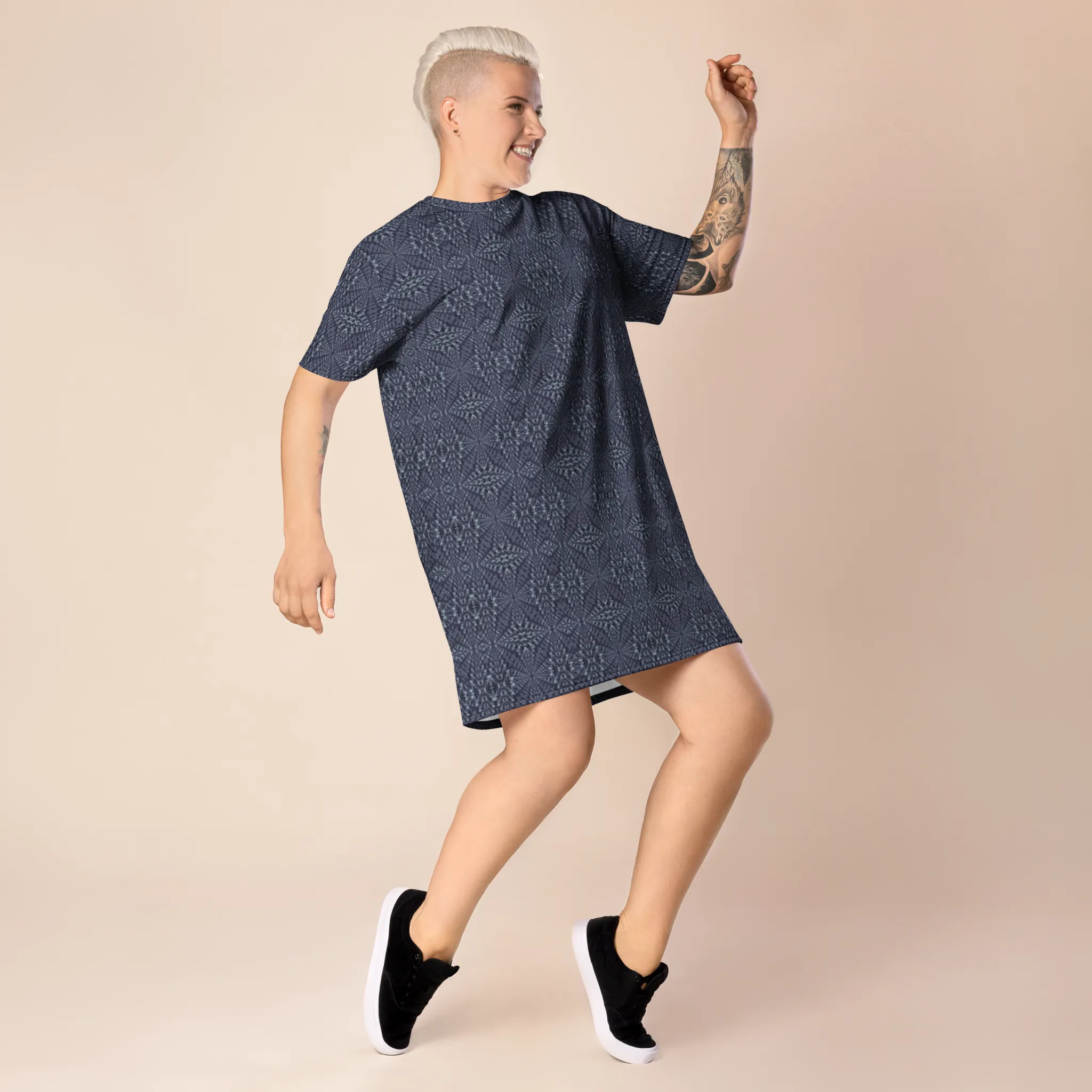 Recursia Fabrique Unknown T-Shirt Dress In Blue