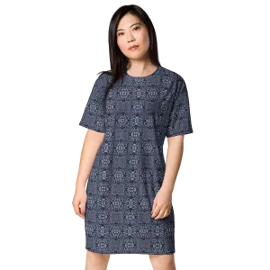Recursia Indranet T-Shirt Dress In Blue