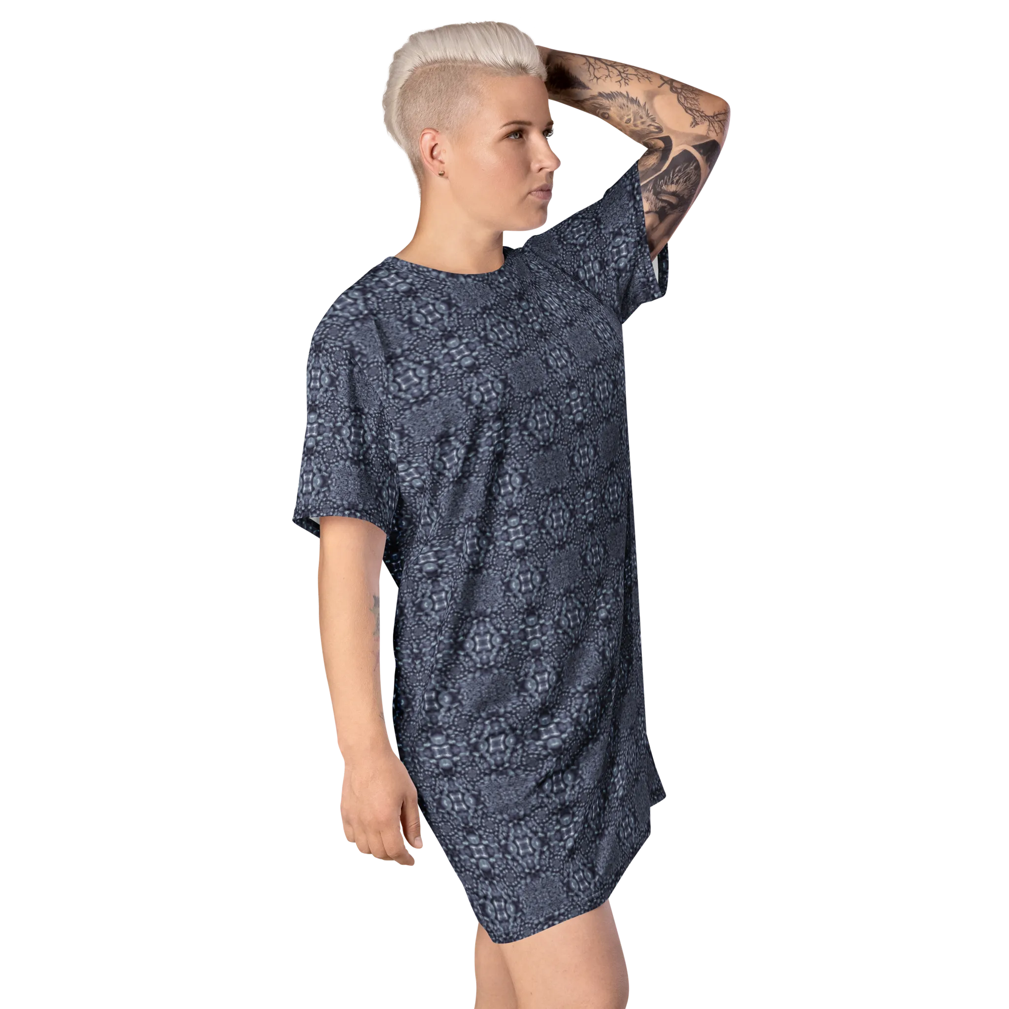 Recursia Indranet T-Shirt Dress In Blue