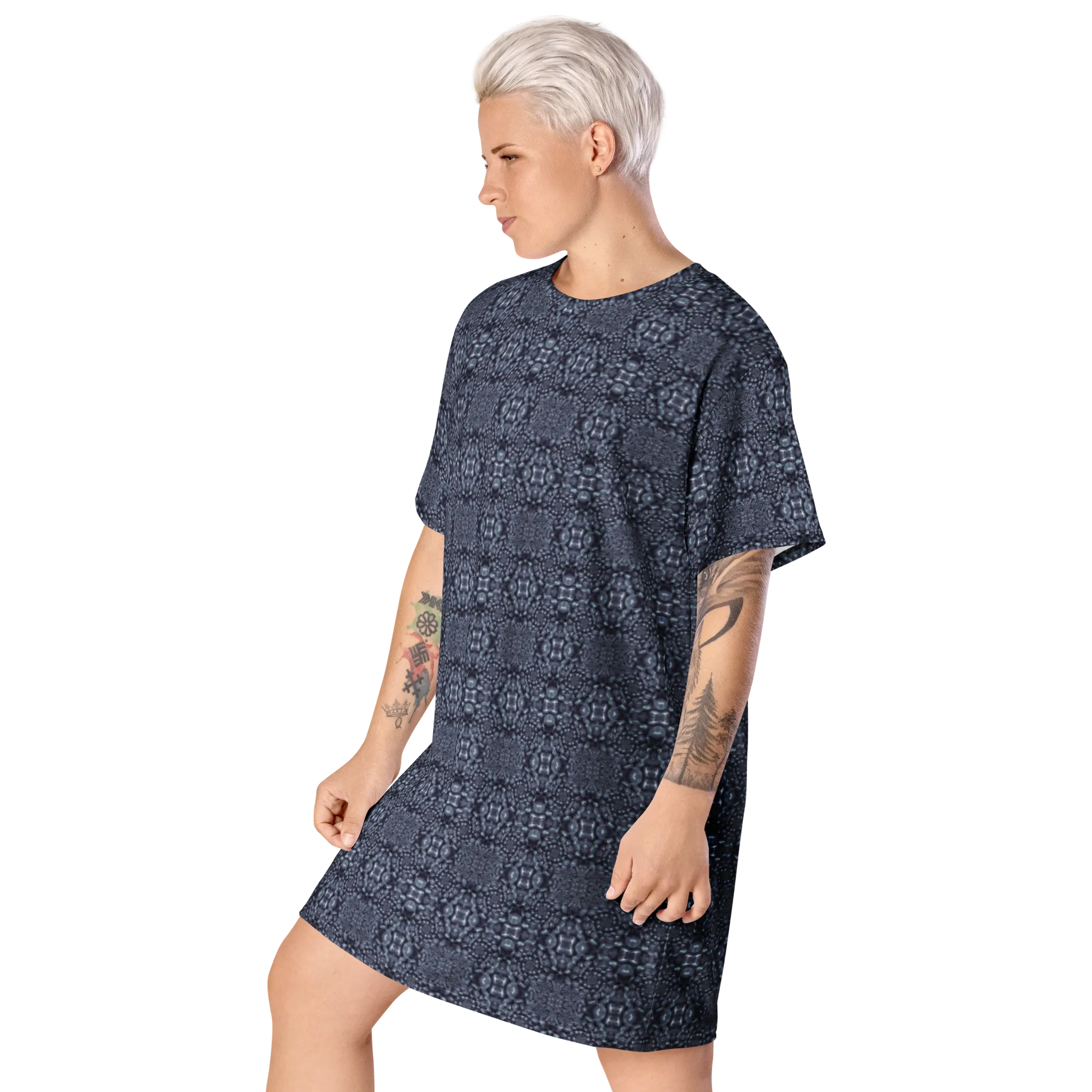 Recursia Indranet T-Shirt Dress In Blue