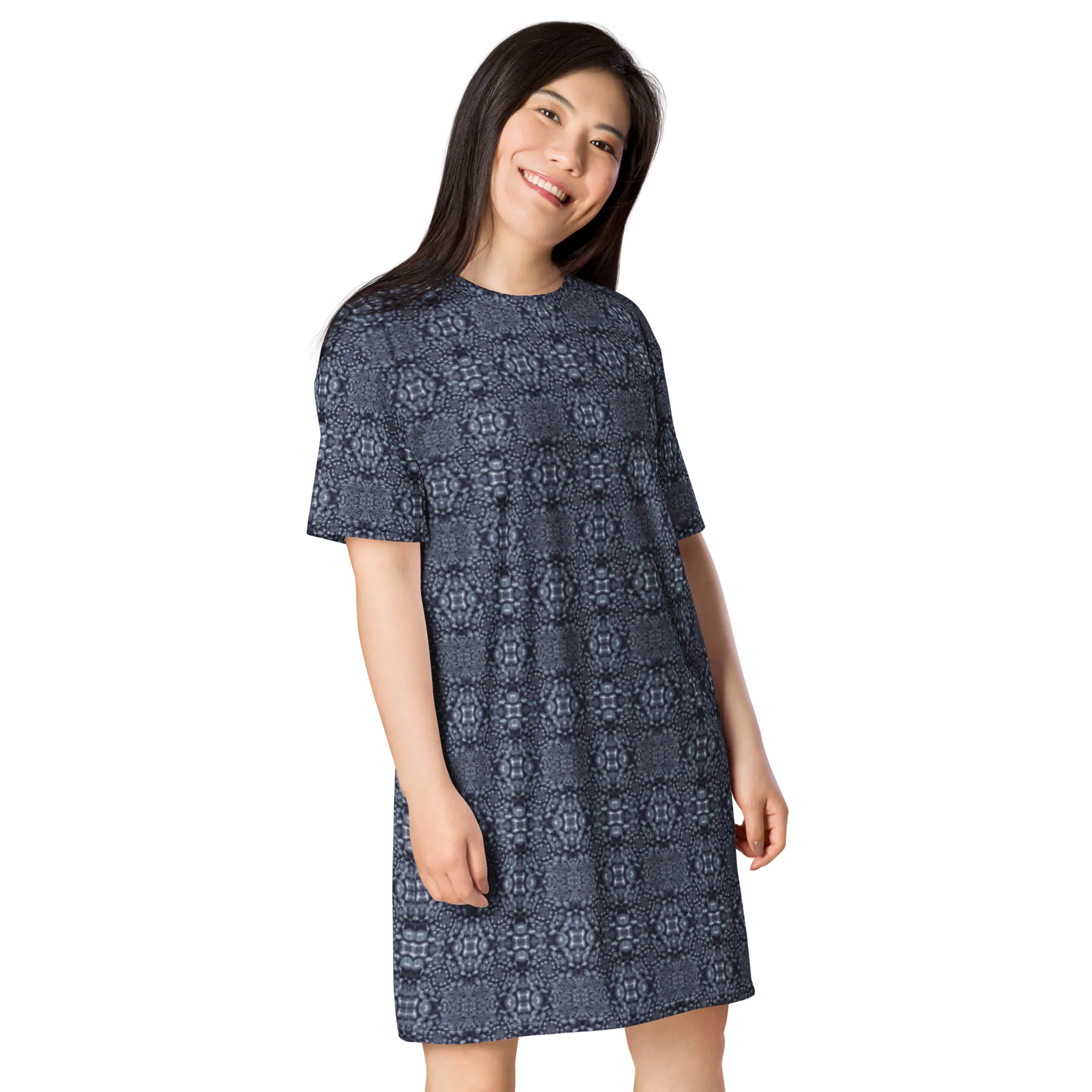Recursia Indranet T-Shirt Dress In Blue