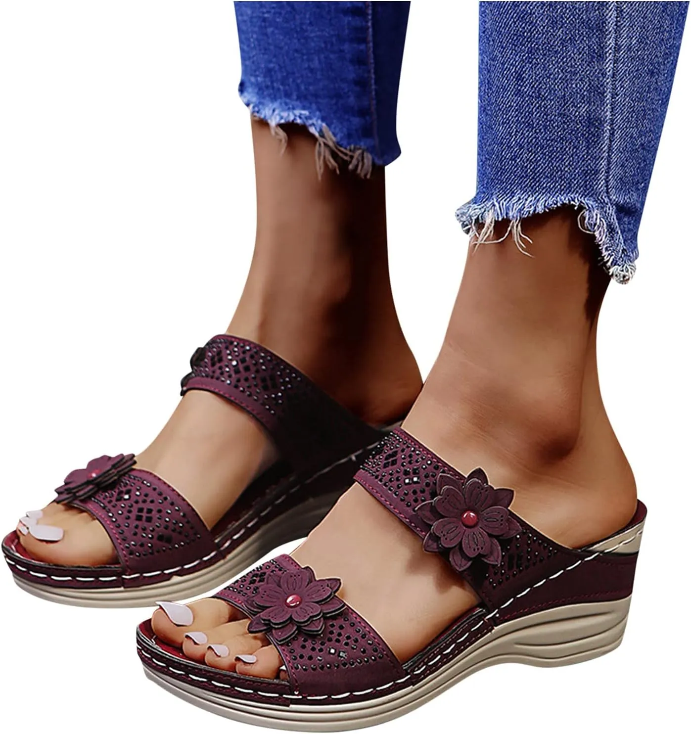 Sandals Wedge for Women Orthopedic Sandals for Women Soft Summer Shoes for Womens 2025 Women's Sandal Dressy
