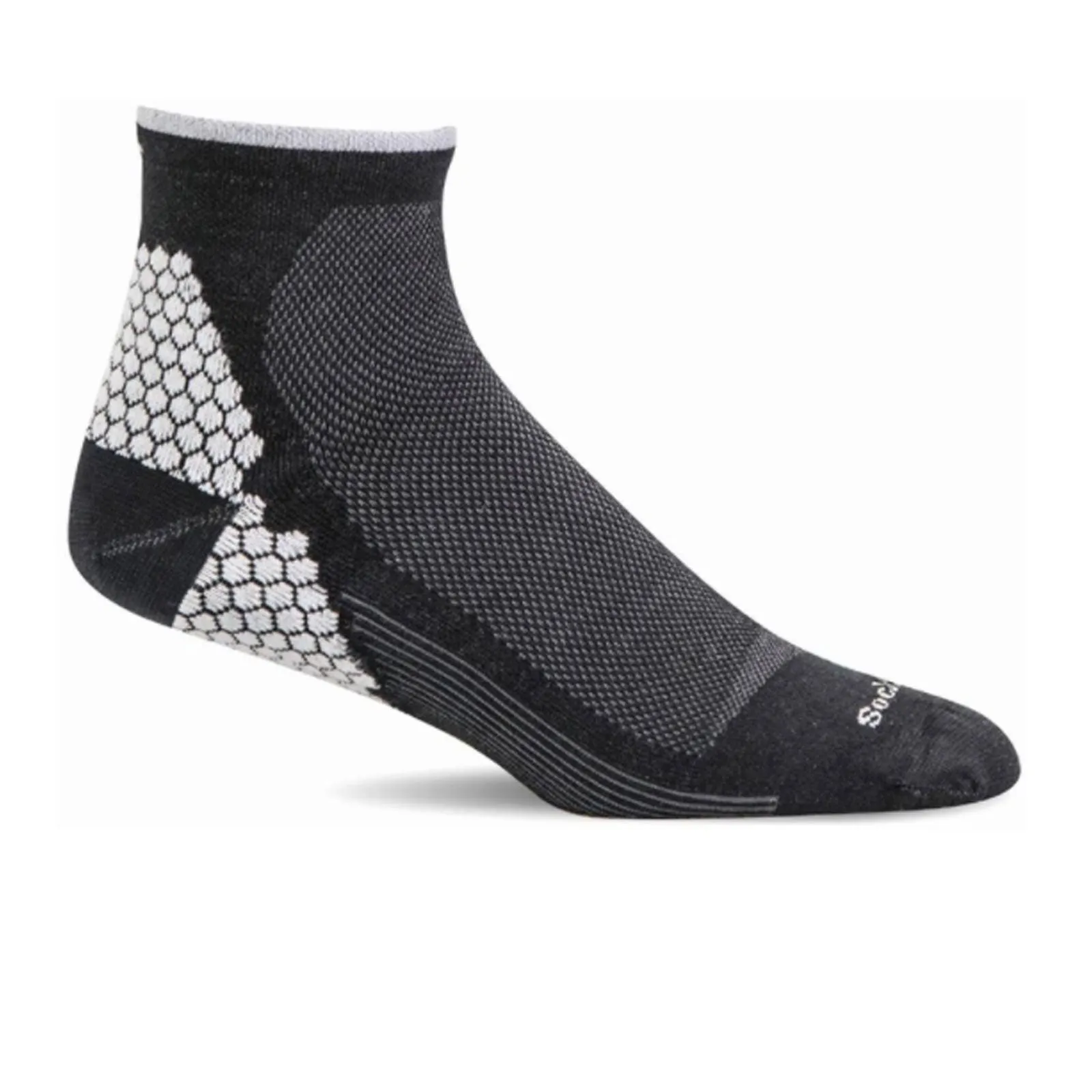 Sockwell Plantar Sport Quarter Compression Sock (Men) - Black
