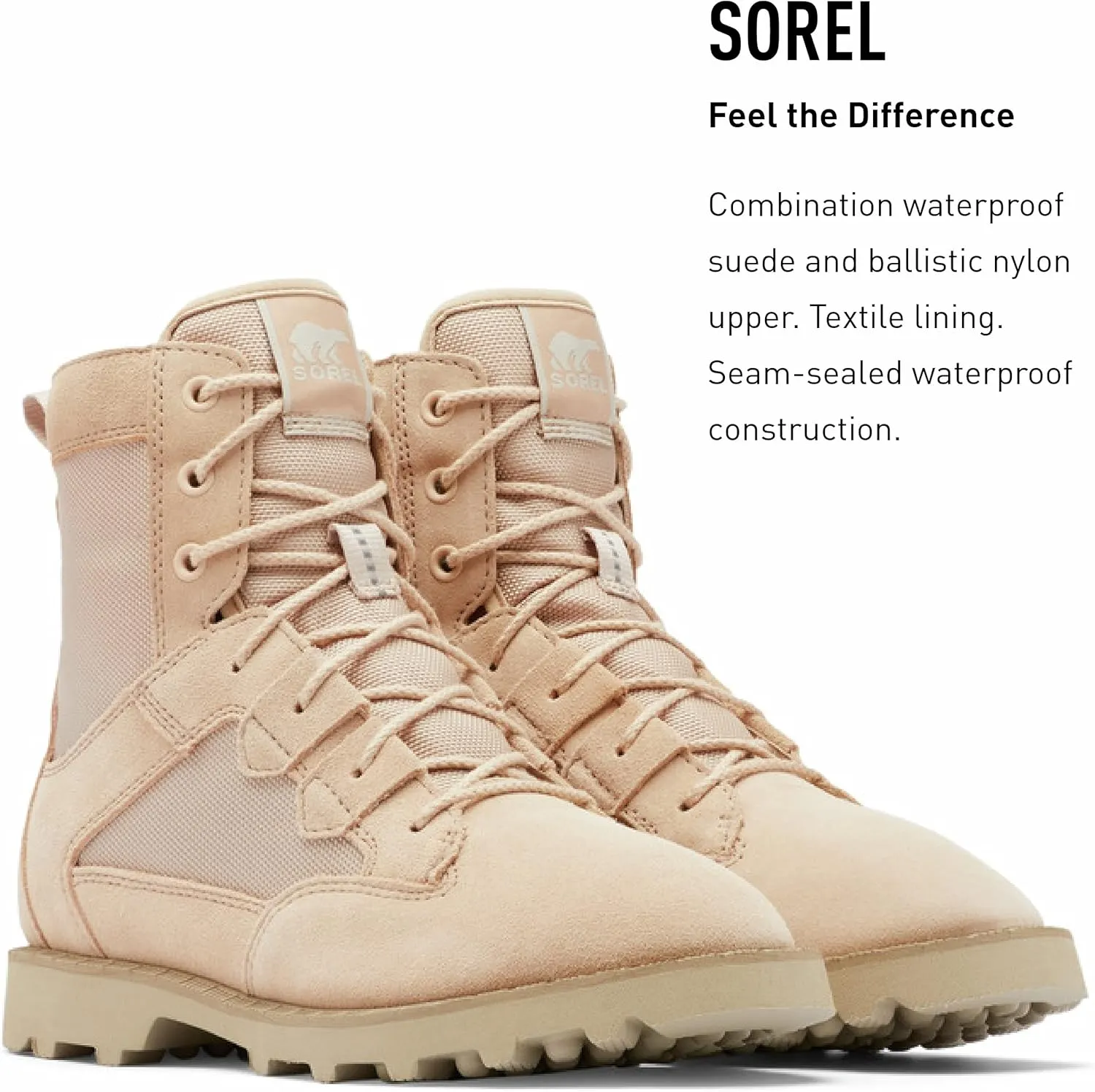 Sorel Women's OTM Caribou Boot  Waterproof Suede & Nylon Snow Boots