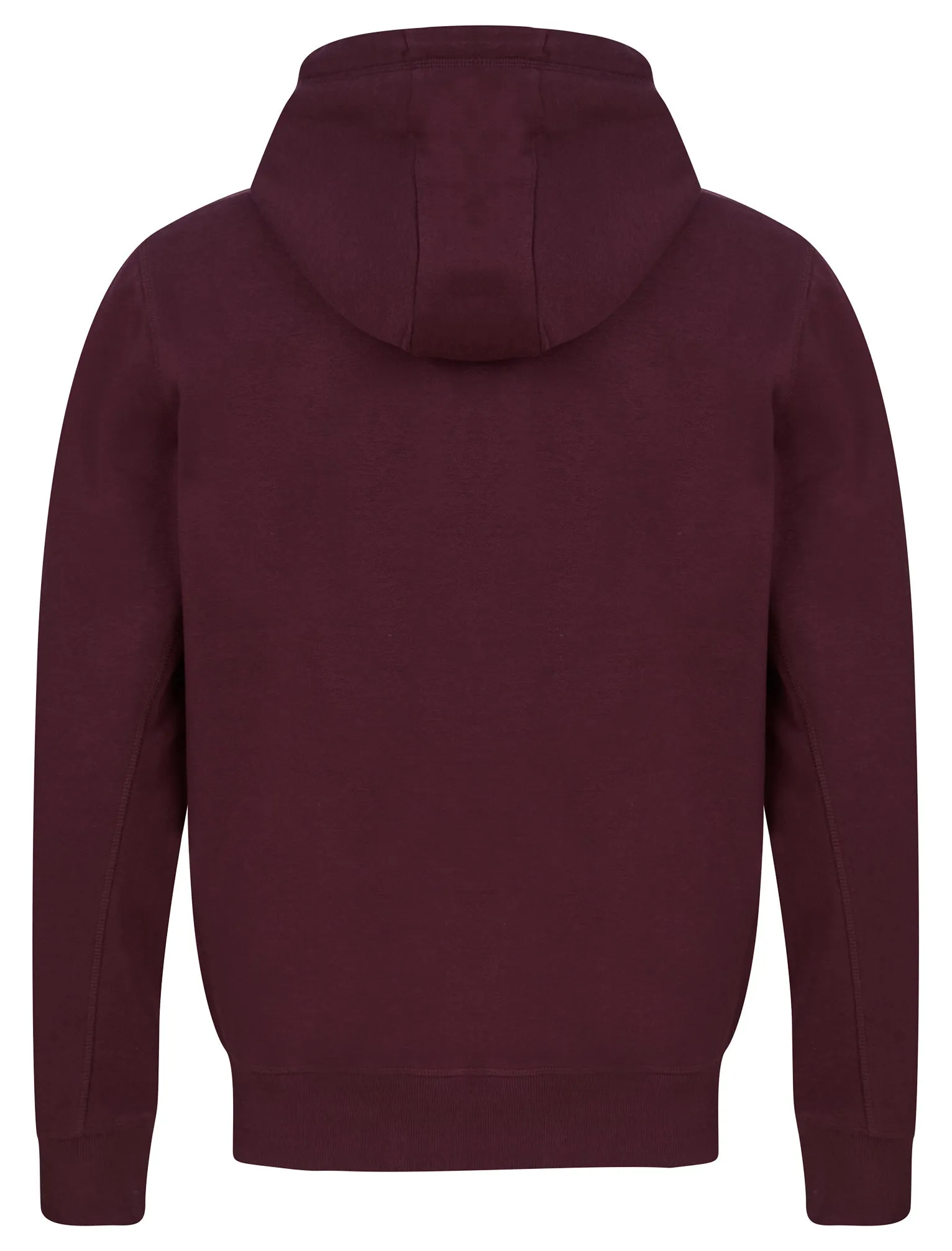 Sword Motif Brushback Fleece Pullover Hoodie in Winetasting - Tokyo Laundry