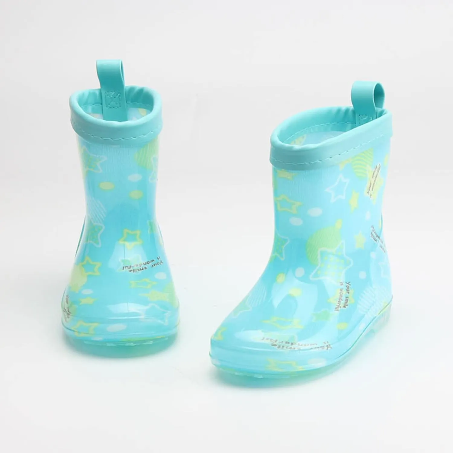 Toddler Kids Waterproof Rain Boots Cartoon Bowknot Infant Boys Girls PVC Rain Boots Boots for Big Kid (Blue, 6-7 Years)