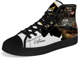 Veteran High Top Canvas Shoes for Men Women High Top Sneakers Lace Up Casual Shoes Gifts for Mama Papa