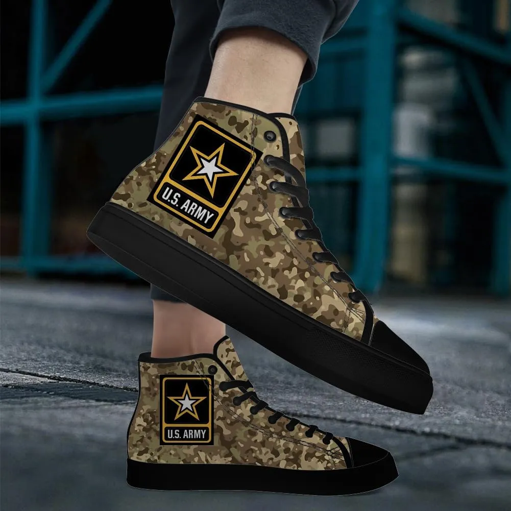 Veteran High Top Canvas Shoes for Men Women High Top Sneakers Lace Up Casual Shoes Gifts for Mama Papa