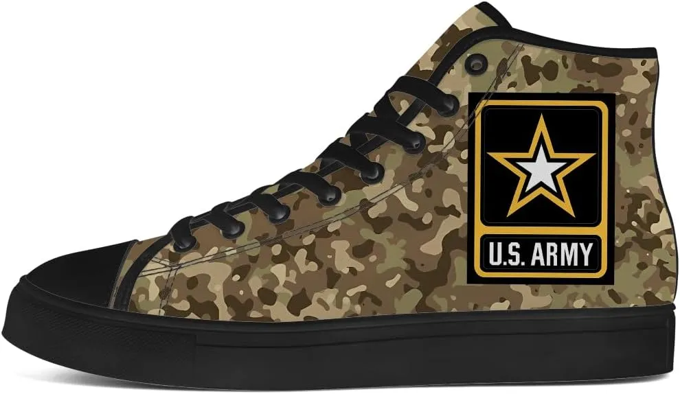 Veteran High Top Canvas Shoes for Men Women High Top Sneakers Lace Up Casual Shoes Gifts for Mama Papa