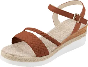 Wedge Sandals for Women Women's Platform Wedge Sandals Soft Beach Slip on Sandal Casual Arch Support Walking