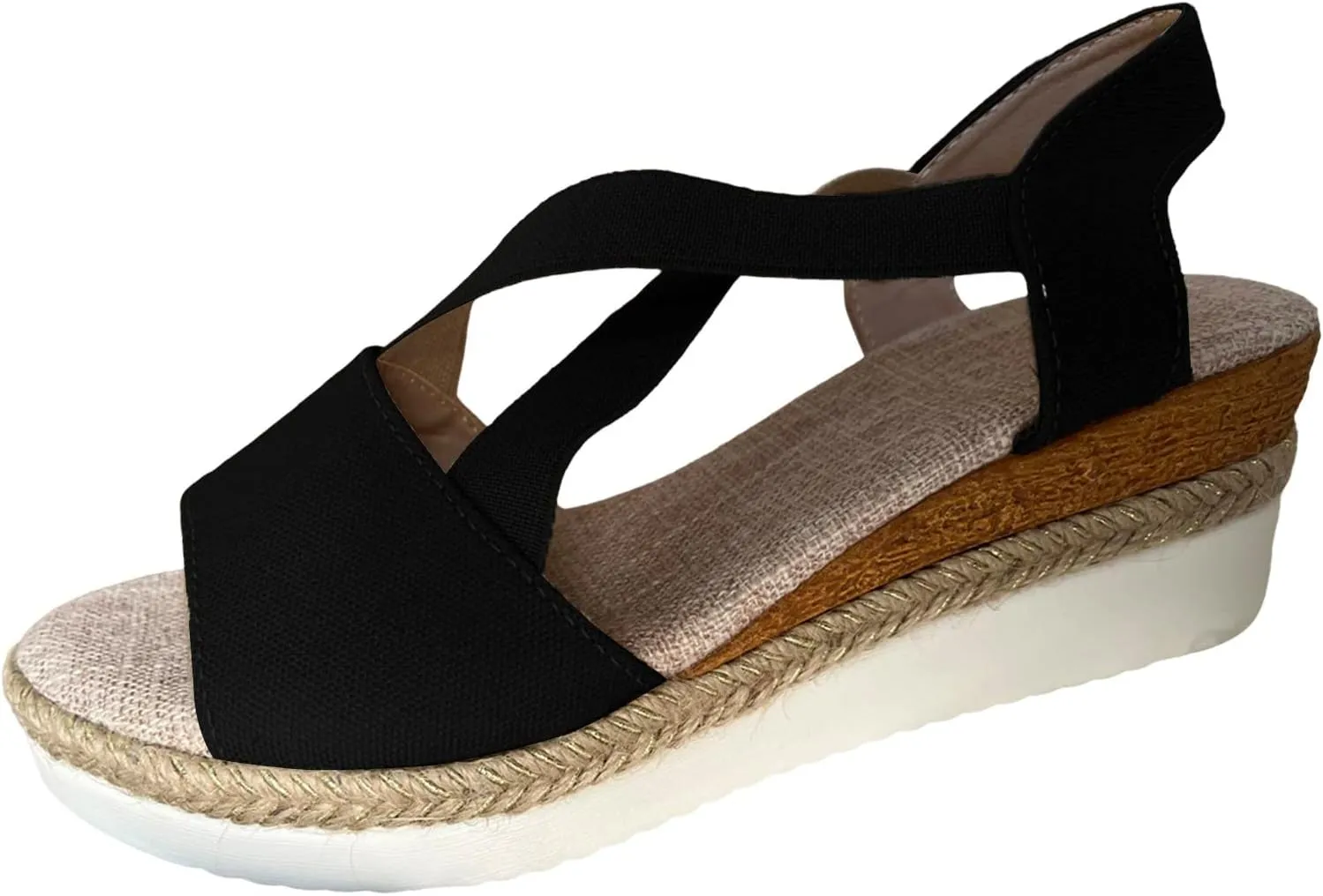 Wedges for Women Women's Platform Wedge Sandals Soft Casual Summer Sandal Comfortable Arch Support Slip on