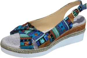 Wedges for Women Women's Platform Wedge Sandals Soft Comfortable Casual Sandal Slip on Arch Support Beach